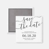 Aimant Design moderne Script mariage Enregistrer la date (Recto/Verso)