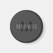 Aimant Design Monogramme minimaliste moderne modifiable g (Devant)