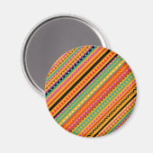 Aimant Design motif aztèque natif et coloré (Recto/Verso)