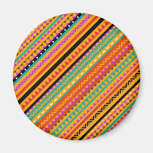 Aimant Design motif aztèque natif et coloré (Devant)