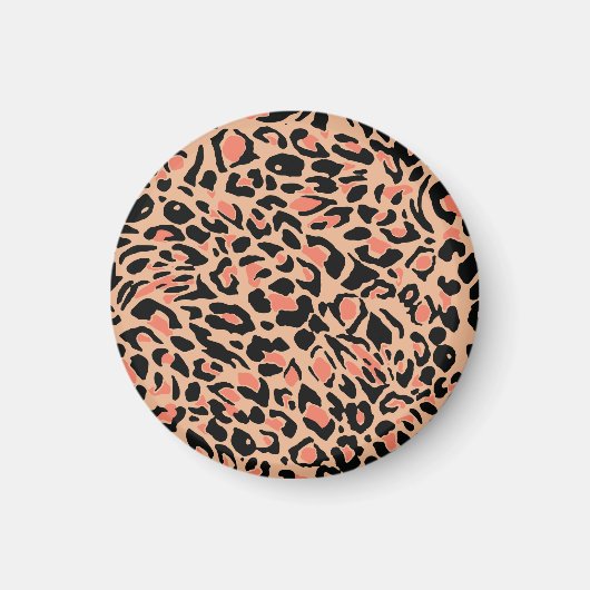 Aimant Design Motif Leopard vintage (Devant)