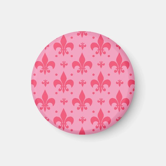 Aimant Design Motif rose Fleur de lis (Devant)