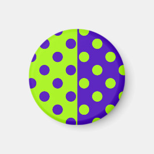 Aimant Design Pois demi-bleu vert Motif