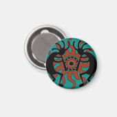 Aimant Design sud-ouest Turquoise Kokopelli (Recto/Verso)