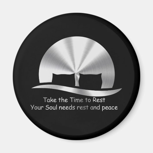 Aimant Design "TAKE THE TIME TO REST" (Devant)