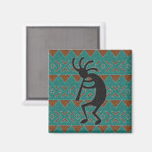 Aimant Design turquoise Sud-Ouest Kokopelli (Recto/Verso)