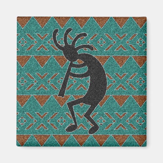 Aimant Design turquoise Sud-Ouest Kokopelli (Devant)