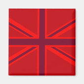 Aimant Design Union Jack à accent rouge (Devant)