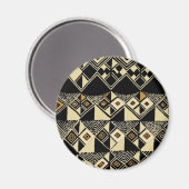 Aimant Designs africains inspirés de Kuba (Recto/Verso)