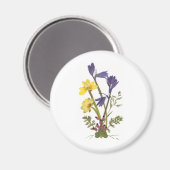 Aimant Designs de fleurs pressées (Recto/Verso)