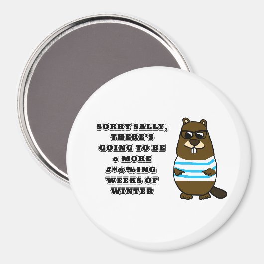 Aimant Désolé Sally, 6 autres #*@%ing semaines d'hiver (Recto/Verso)