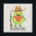 Aimant Desperado Despercado Avocado Cowboy Funny Bandit<br><div class="desc">Cette conception a été créée par art numérique. Elle peut être personnalisée en cliquant sur le bouton personnaliser et en modifiant la couleur, en ajoutant un nom, des initiales ou vos mots préférés. Contactez-moi à l'adresse colorflowcreations@gmail.com si vous souhaitez que ce design soit disponible sur un autre produit. Achetez ma...</div>