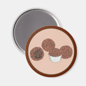 Aimant Dessert de Brigadeiros brésilien de truffes de cho (Recto/Verso)
