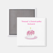 Aimant dessert, "Stress" est un dessert épelé à l'envers (Recto/Verso)