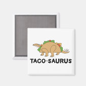 Aimant Dessin à main tiré Taco Dinosaur Tacosaurus Rex (Recto/Verso)