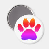 Aimant Dessin à pattes de chien coloré (Recto/Verso)
