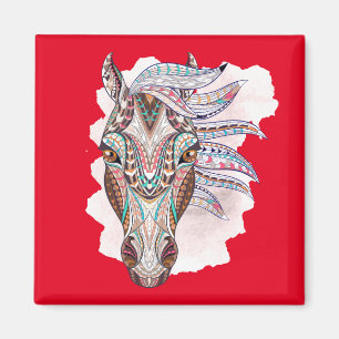 Aimant Dessin Abstrait d'un cheval