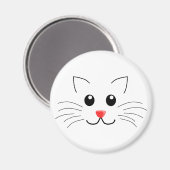 Aimant Dessin amusant Dessin Visage de chat (Recto/Verso)