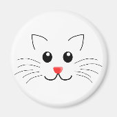 Aimant Dessin amusant Dessin Visage de chat (Devant)