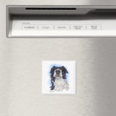 Aimant Dessin animé amusant de Border Collie (In Situ (Lave-vaisselle))