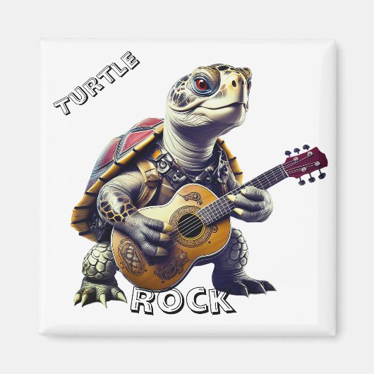 Aimant Dessin Animé Caricatural Tortue Animalière (Devant)