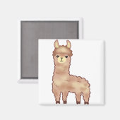 Aimant dessin animé d'Alpaca (Recto/Verso)
