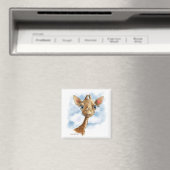 Aimant Dessin animé de bébé girafe mignon (In Situ (Lave-vaisselle))