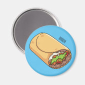 Aimant dessin animé de Burrito (Recto/Verso)