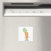 Aimant dessin animé de carotte joyeuse et idiote (In Situ (Lave-vaisselle))