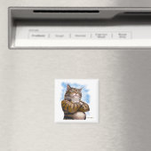 Aimant Dessin animé de chat tigré coriace (In Situ (Lave-vaisselle))