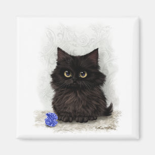 Aimant Dessin animé de chaton noir