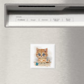 Aimant Dessin animé de chaton orange (In Situ (Lave-vaisselle))