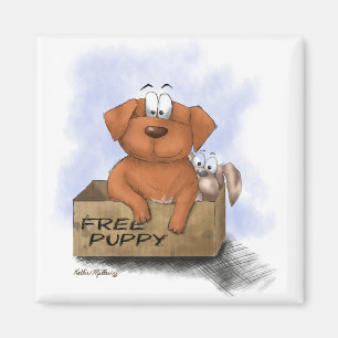 Aimant Dessin animé de chiot gratuit Plus 1
