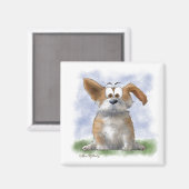 Aimant Dessin animé de Corgi mignon (Recto/Verso)