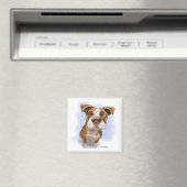 Aimant Dessin animé de Pit Bull mignon (In Situ (Lave-vaisselle))