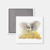 Aimant Dessin animé d'éléphant bébé mignon (Recto/Verso)