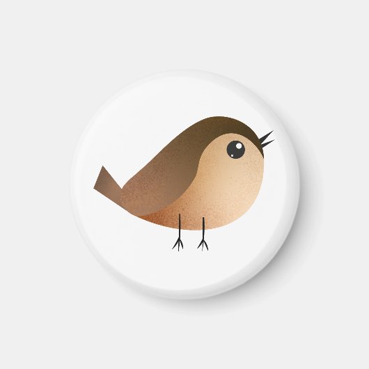 Aimant Dessin animé d'oiseau moineau (Devant)