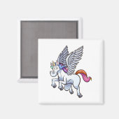Aimant dessin animé pegasus unicorn (Recto/Verso)