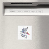 Aimant dessin animé pegasus unicorn (In Situ (Lave-vaisselle))