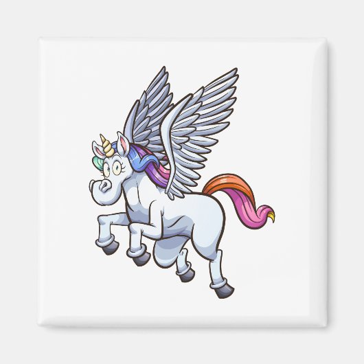 Aimant dessin animé pegasus unicorn (Devant)