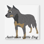 Aimant Dessin Australian Cattle Dog (Devant)