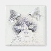 Aimant Dessin crayon de chat (Devant)