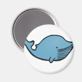 Aimant Dessin de baleine bleue (Recto/Verso)