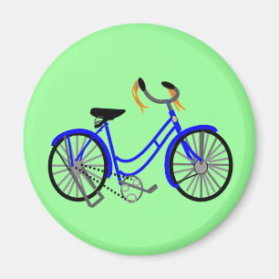 Aimant Dessin de bicyclette, style des années 1950