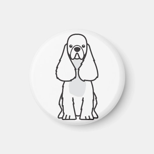 Aimant Dessin de chien espagnol américain Cocker (Devant)