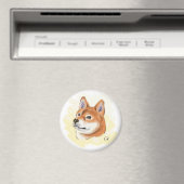 Aimant Dessin de Chien Shiba Inu (In Situ (Lave-vaisselle))