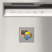 Aimant Dessin de chouette écolière (In Situ (Lave-vaisselle))