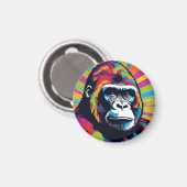 Aimant Dessin de dessin de peinture Gorilla Pop (Recto/Verso)