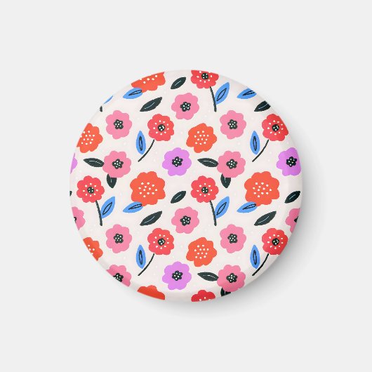 Aimant Dessin de fleurs de Han (Devant)