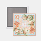 Aimant dessin de foulard floral (Recto/Verso)